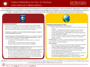 Quick Guide on Disclosure of Foreign Relationships {Federal Mandate For You To Disclose International Collaborations}